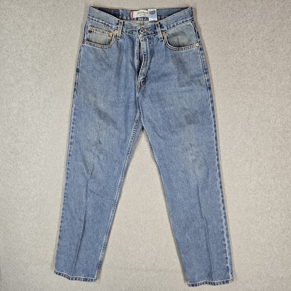 Levi's 550 Men Jeans 30X32 Blue Denim Relaxed Fit Straight 30" Inseam READ